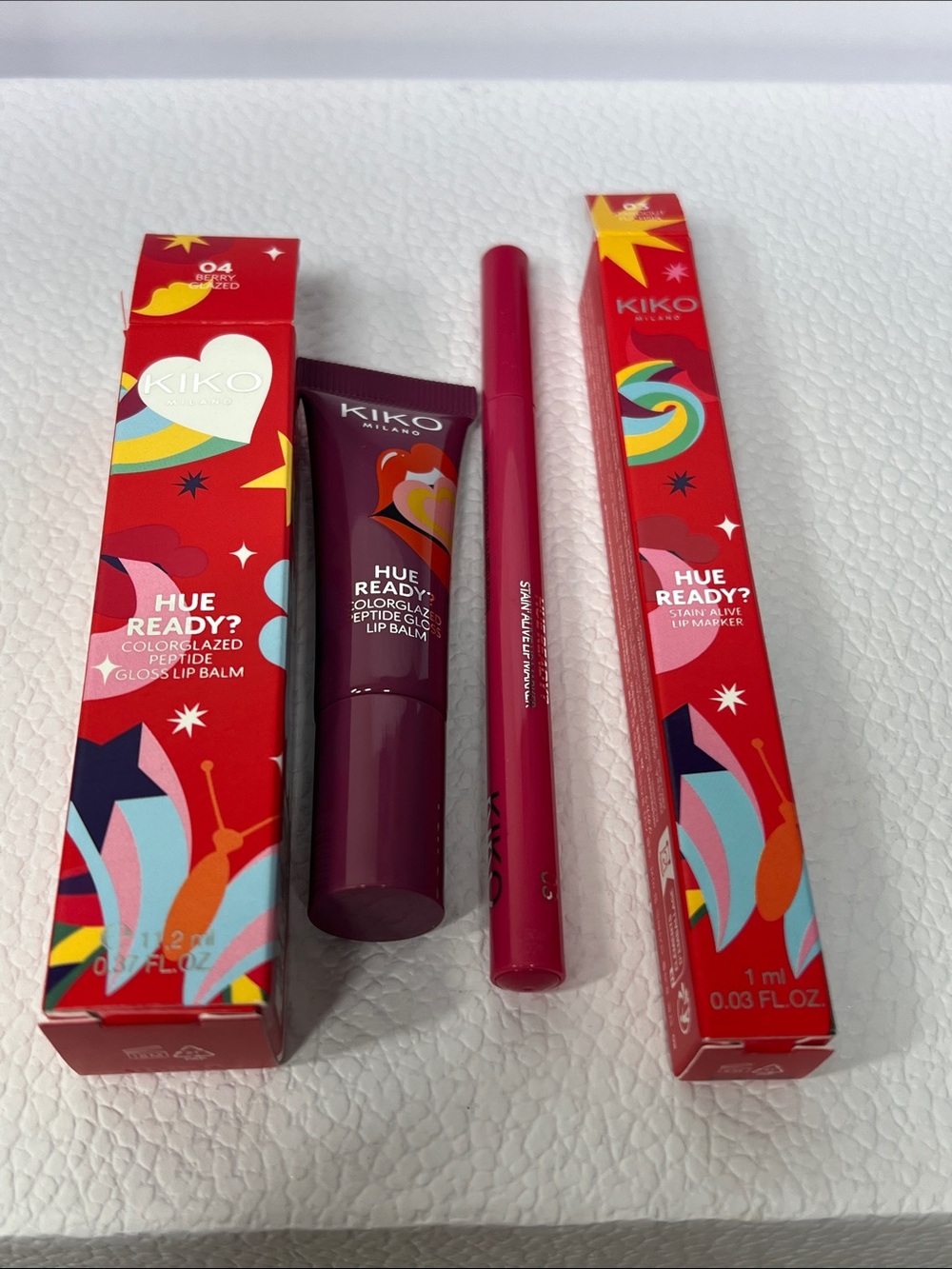 Kiko Milano duo: Colorglaze Peptide Gloss Lip Balm + Stain’ Alive Lip Marker